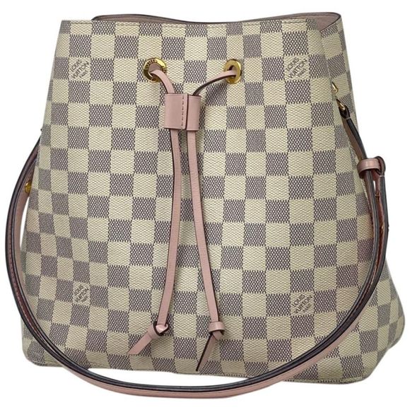 Louis Vuitton Neonoe Shoulder Drawstring Shoulder Bag Damier Azur White Audrose - Picture 1 of 6